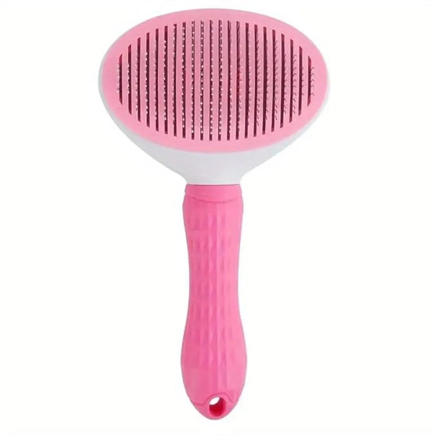 Automatic Pet Hair Removal Brush, 1 Count Pet Grooming Brush, Slicker Brush, Shedding Brush with Cleaning Button, Pet Massage Brush for Cats, Dog & Cat Grooming Supplies