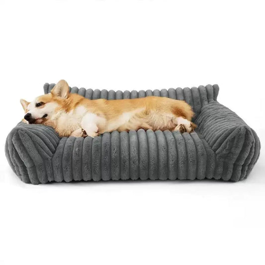 Adorable Cat Sofa Pet Bed, Also Suitable for Small to Medium-Sized Dogs. Supportive Sofa-Style Pet Couch Available in Multiple Sizes, Colors: Cream and Gray. Mat Mud Tiktokshopspringglowup