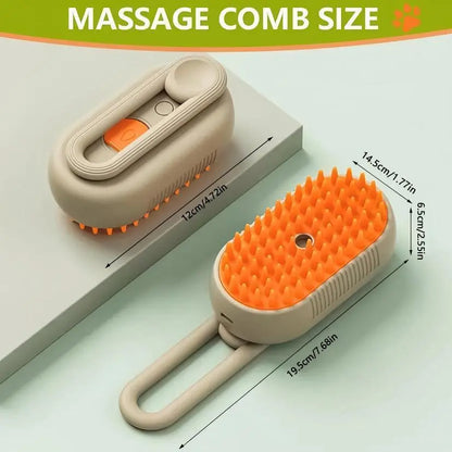 3 in 1 Pet Steam Brush Steamy Cat Brush Grooming Comb for Dogs Cats, Steam Pet Hair Remover with Adjustable Pet Steamy Mist, Remove Flying Fur Steam Advanced Pet Hair Removal Comb, Pet Pal Brush Cleaning Tool, Deshedding Steam Brush for Home Grooming Rand