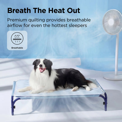 Bedsure Cooling Thin & Thick Mat for Dogs – Q-MAX>0.4 Washable Pet Cooling Pad, No Gel, No Electric, Non-Slip Summer Crate Bed for Large Dogs Summervibes