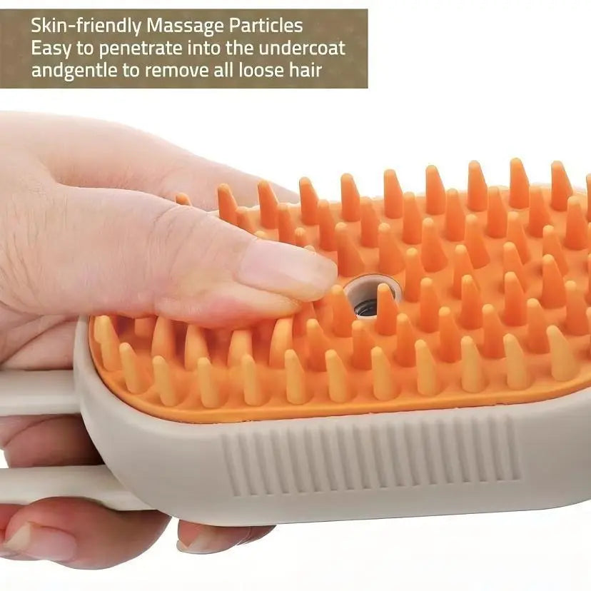 3 in 1 Pet Steam Brush Steamy Cat Brush Grooming Comb for Dogs Cats, Steam Pet Hair Remover with Adjustable Pet Steamy Mist, Remove Flying Fur Steam Advanced Pet Hair Removal Comb, Pet Pal Brush Cleaning Tool, Deshedding Steam Brush for Home Grooming Rand