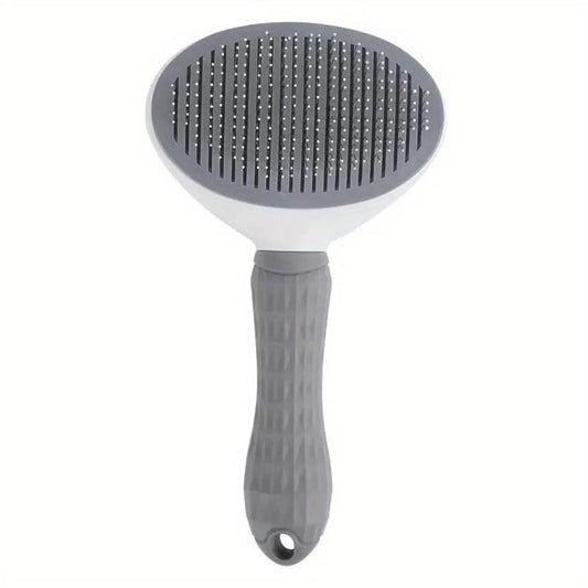 Automatic Pet Hair Removal Brush, 1 Count Pet Grooming Brush, Slicker Brush, Shedding Brush with Cleaning Button, Pet Massage Brush for Cats, Dog & Cat Grooming Supplies