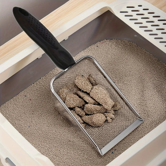 Stainless Steel Pet Litter Scoop, Efficient Litter Scoop for Easy Dog and Cat Waste Removal, Durable and Easy to Clean Design for Long-Lasting Use