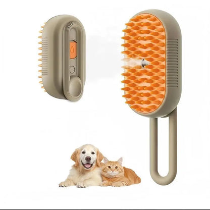 3 in 1 Pet Steam Brush Steamy Cat Brush Grooming Comb for Dogs Cats, Steam Pet Hair Remover with Adjustable Pet Steamy Mist, Remove Flying Fur Steam Advanced Pet Hair Removal Comb, Pet Pal Brush Cleaning Tool, Deshedding Steam Brush for Home Grooming Rand