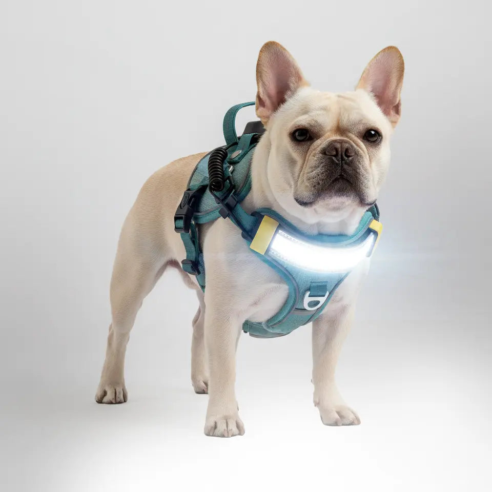 Lumi One Dog Harness - 1000-Lumen LED Light USB-C Rechargeable Adjustable Fit for All Breeds & Sizes Enhances Night Safety & Comfort 2025 Dog Product of the Year