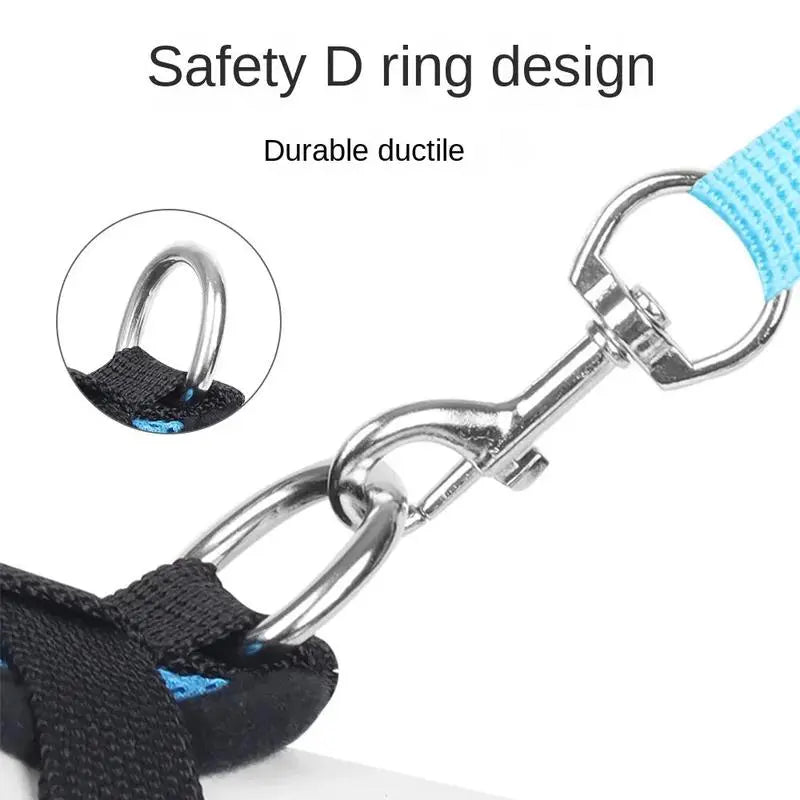 Adjustable Cat & Dog Harness with Lead Leash Breathable Mesh Vest,360 Swivel No Tangle Walking Leash,Reflective, Polyester for Small Pets(The Size Is Too Small, It Is Recommended to Take a Larger One.)