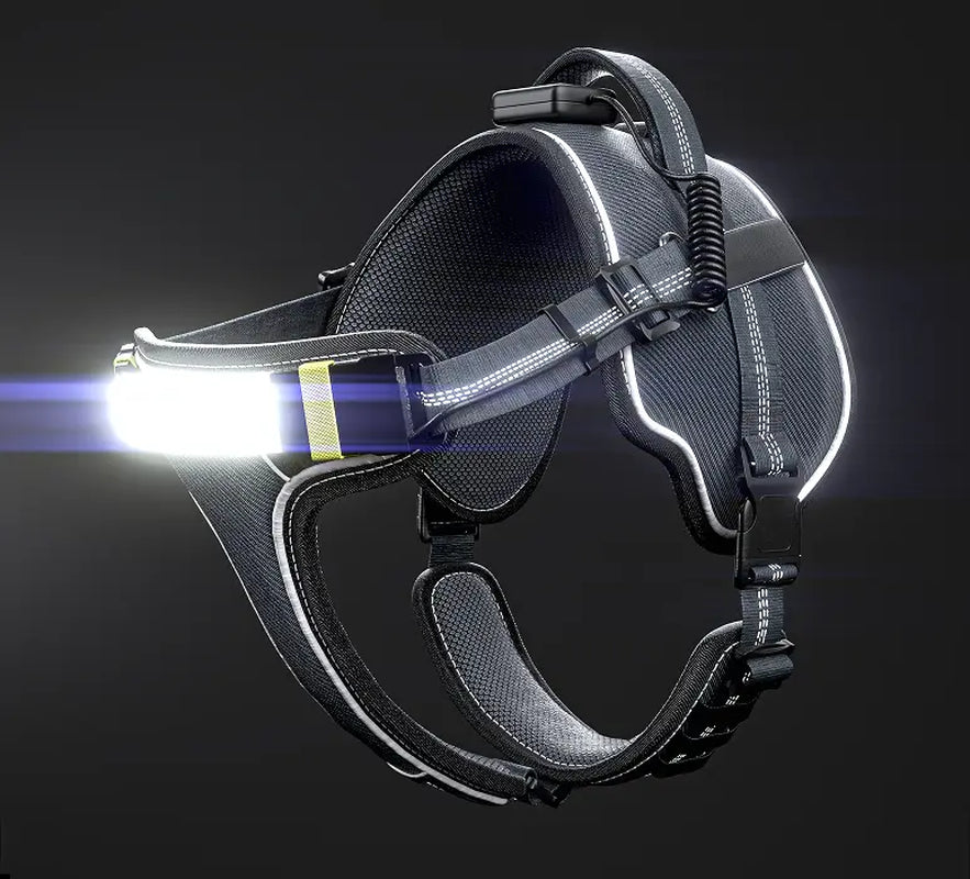 Lumi One Dog Harness - 1000-Lumen LED Light USB-C Rechargeable Adjustable Fit for All Breeds & Sizes Enhances Night Safety & Comfort 2025 Dog Product of the Year