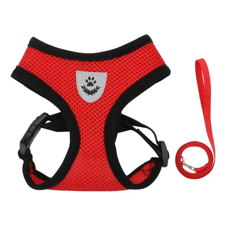 Adjustable Cat & Dog Harness with Lead Leash Breathable Mesh Vest,360 Swivel No Tangle Walking Leash,Reflective, Polyester for Small Pets(The Size Is Too Small, It Is Recommended to Take a Larger One.)