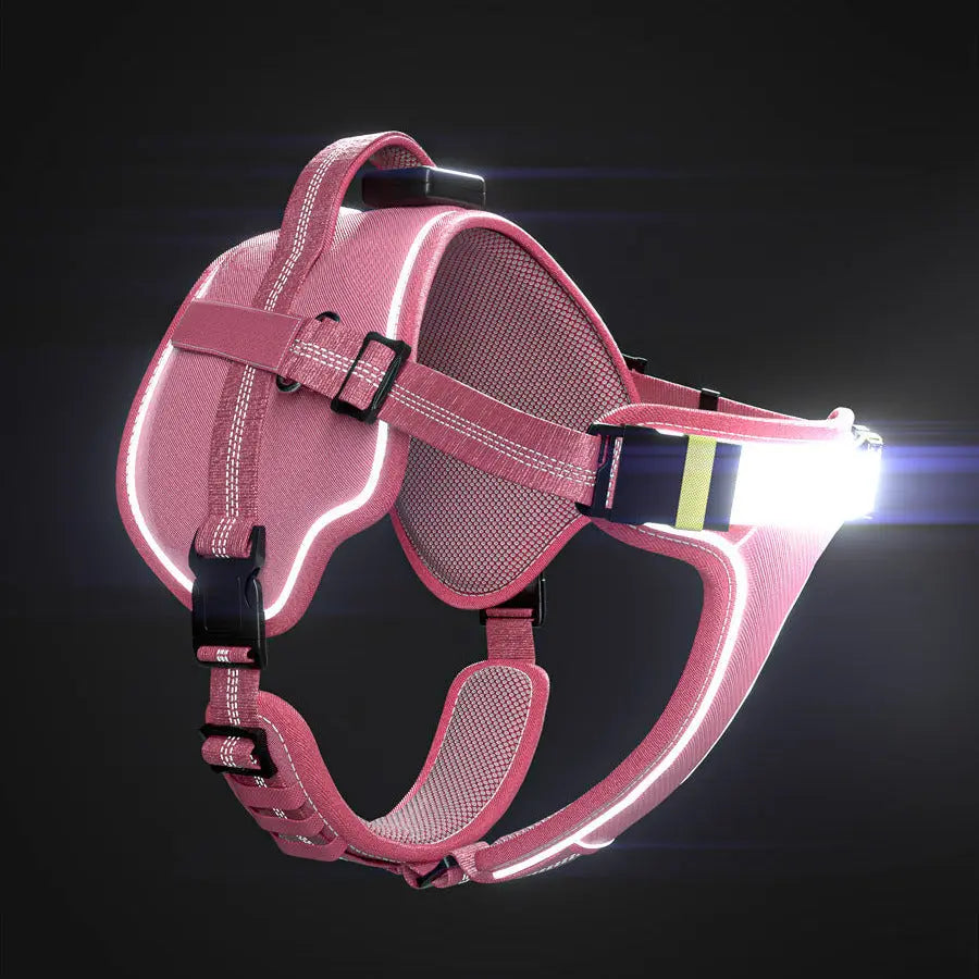 Lumi One Dog Harness - 1000-Lumen LED Light USB-C Rechargeable Adjustable Fit for All Breeds & Sizes Enhances Night Safety & Comfort 2025 Dog Product of the Year